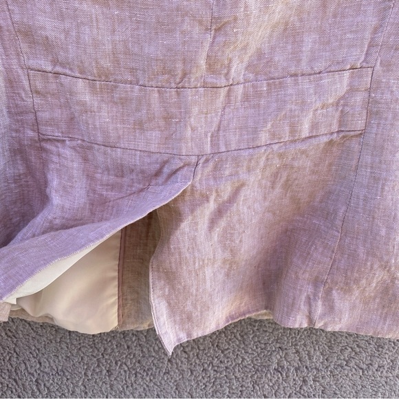 Banana Republic Cream Beige 100% Linen Exterior Blazer Sz 6 - Picture 9 of 13